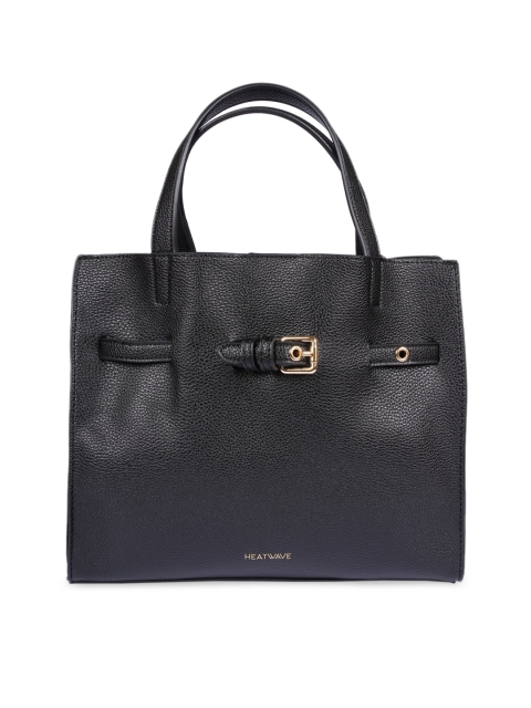 

HEATWAVE Black Solid Handheld Bag