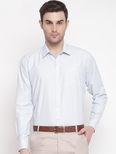 

GHPC Men Sea Green & White Regular Fit Solid Formal Shirt