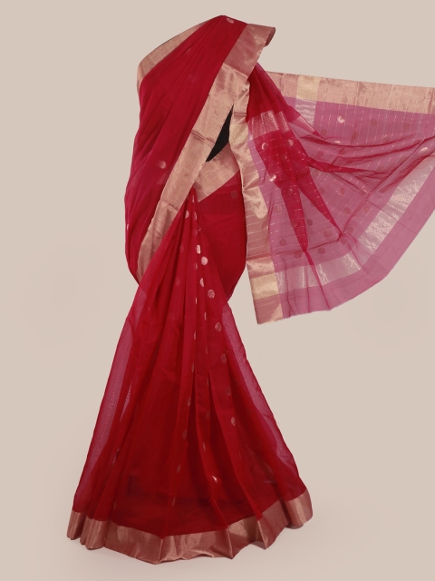 

Pothys Pink Pure Silk Woven Design Kanjeevaram Saree