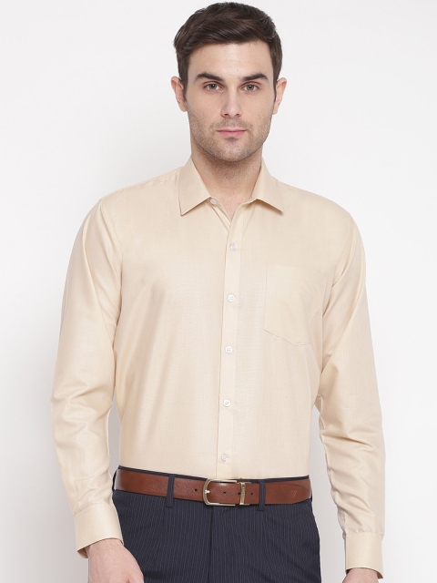 

GHPC Men Khaki Regular Fit Solid Formal Shirt