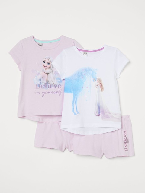 

H&M Girls White & Lavender 2-Pack Pyjamas