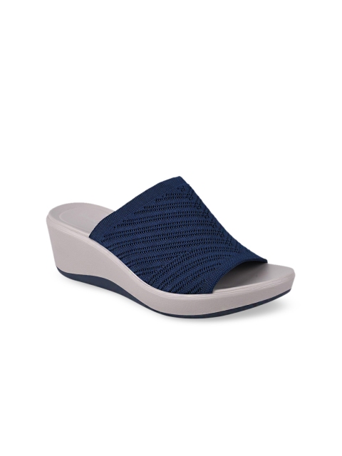 

Stelatoes Women Navy Blue Woven Design Wedges