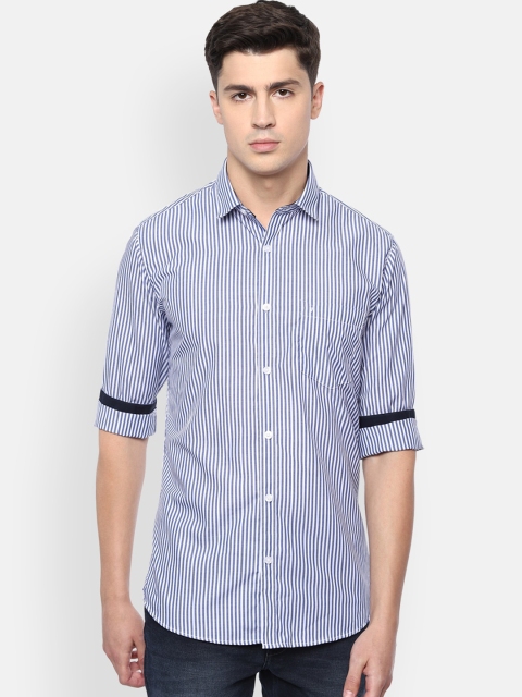 

Van Heusen Sport Men Blue Slim Fit Checked Casual Shirt