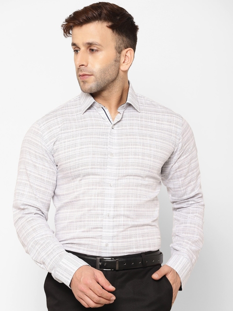 

EPPE Men White Slim Fit Striped Formal Shirt