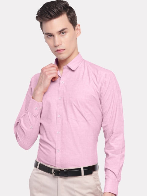 

GHPC Men Pink Regular Fit Solid Casual Shirt