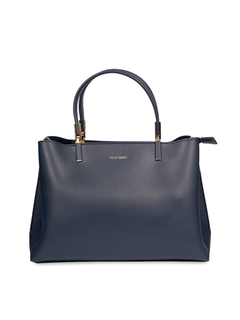 

HEATWAVE Navy Blue Solid Handheld Bag