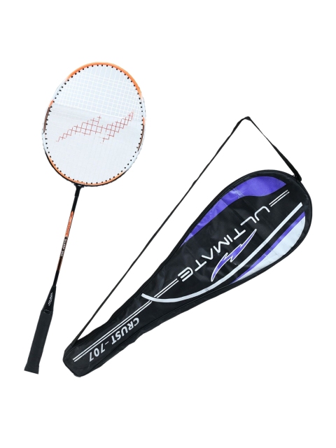 

Kastner Orange & Black Printed Strung Badminton Racquet with Cover