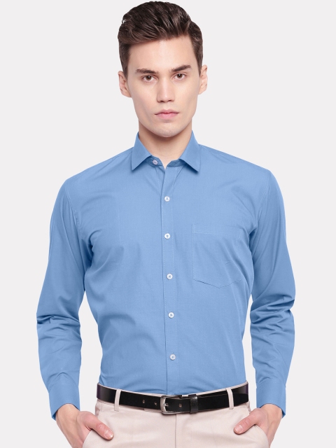 

GHPC Men Blue Regular Fit Solid Casual Shirt