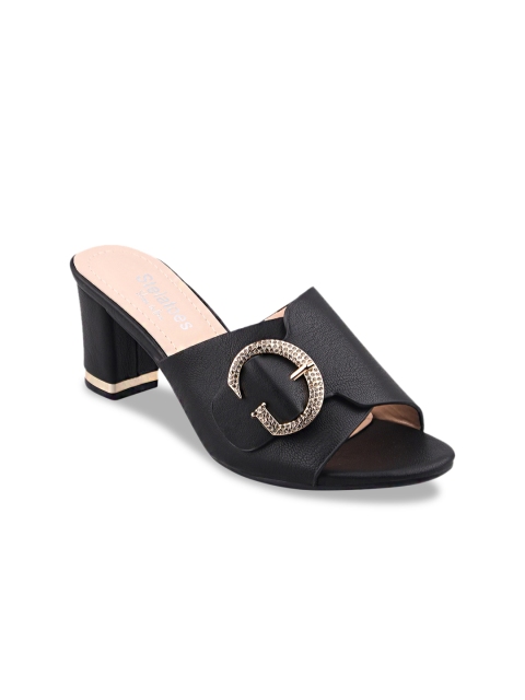 

Stelatoes Women Black Embellished Block Heels