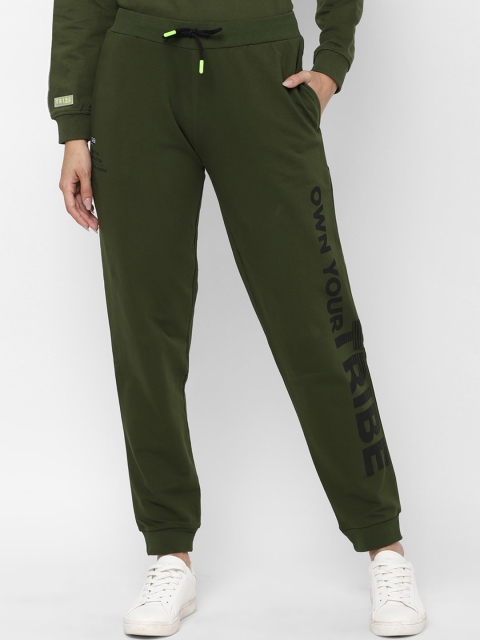 

Allen Solly Woman Women Olive Green Printed Joggers