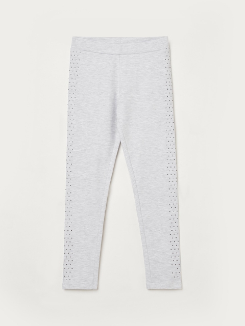 

Fame Forever by Lifestyle Girls Grey Melange Solid Ankle-Length Leggings
