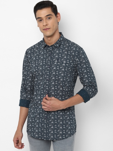 

Allen Solly Sport Men Teal Regular Fit Printed Casual Shirt