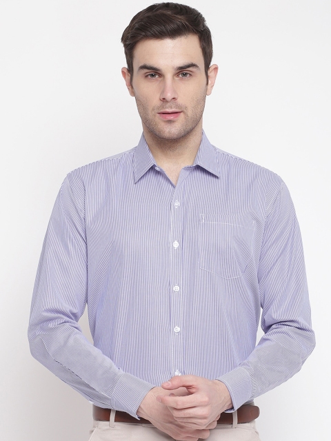 

GHPC Men Blue Relaxed Regular Fit Striped Formal Shirt