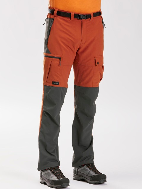 

FORCLAZ By Decathlon Men Brown Colourblock Quick dry Mountain Trekking Trouser
