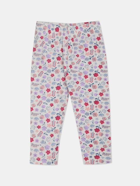

Donuts Infant Girls White & Red Printed Ankle-Length Leggings