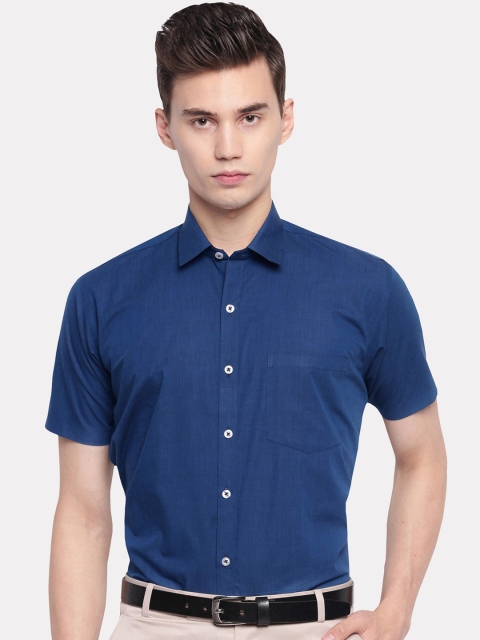 

GHPC Men Blue Regular Fit Solid Formal Shirt