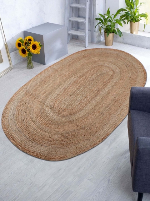 

HomeStorie Brown Braided Oval Carpet