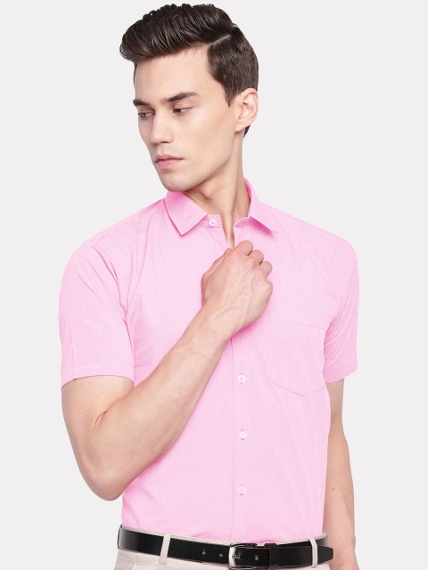 

GHPC Men Pink Regular Fit Solid Formal Shirt
