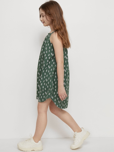 

H&M Girls Green & White Cotton Seersucker Dress