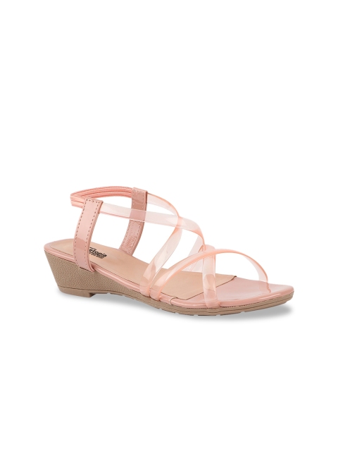 

Shoetopia Women Pink Solid Wedges