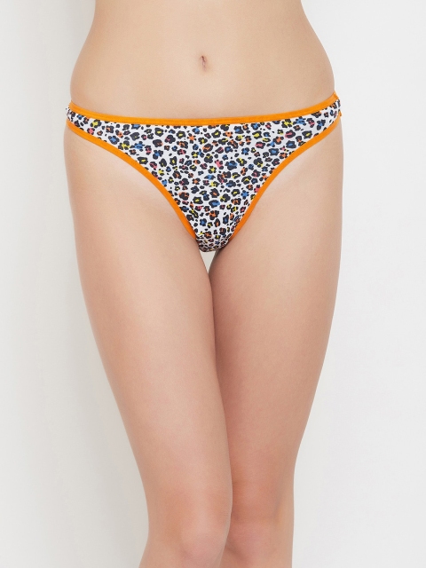 

Clovia Women White & Black Animal Printed Thongs PN1481V18S