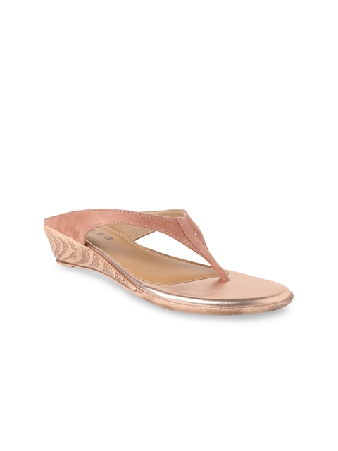 

SOLES Women Pink Solid Wedges