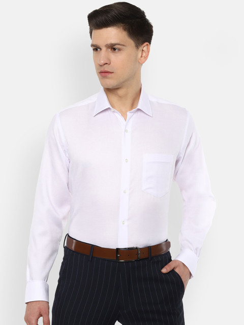 

Van Heusen Men White Regular Fit Solid Casual Shirt