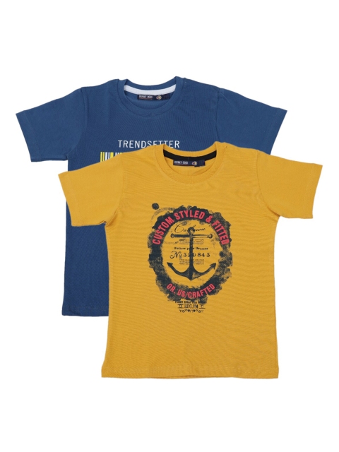 

Pothys Boys Pack of 2 Yellow Printed Round Neck T-shirt