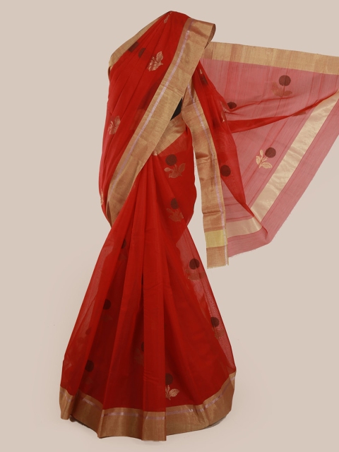 

Pothys Red Pure Silk Woven Design Kanjeevaram Saree