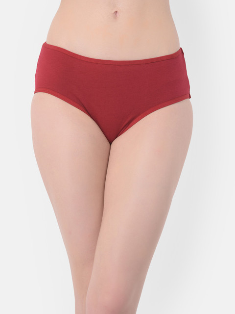 

Clovia Women Maroon & Green Printed Hipster Briefs PN3310Q093XL