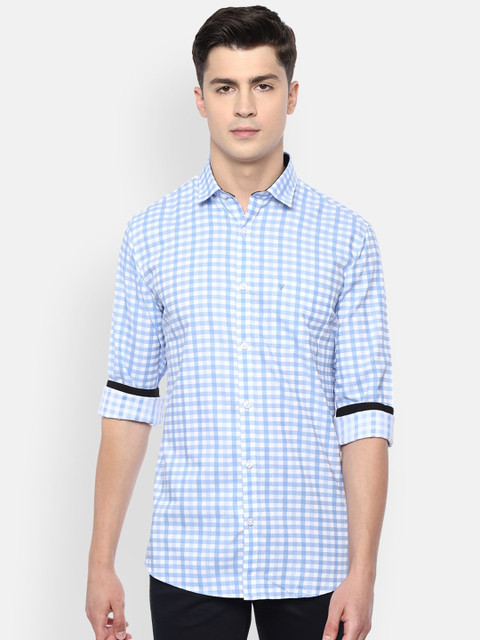

Van Heusen Sport Men Blue Slim Fit Checked Casual Shirt
