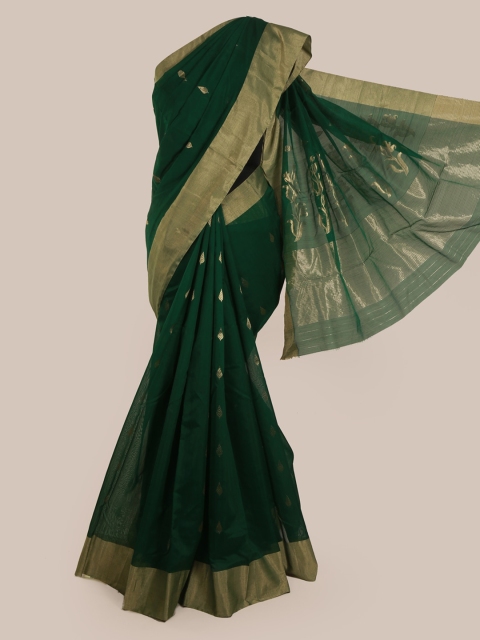 

Pothys Green Pure Silk Printed Kanjeevaram Saree