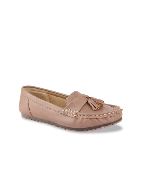 

CALZADO Women Peach-Coloured Loafers Casual Shoes
