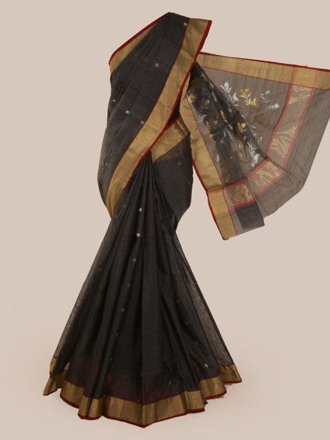 

Pothys Grey & Red Pure Silk Woven Design Saree