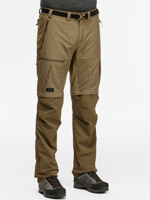 

FORCLAZ By Decathlon Men Olive Green Mountain Trekking Modular Trousers TREK 500