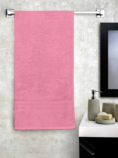 

Lushomes Pink Solid 550 GSM Turkish Economy Cotton Bath Towel