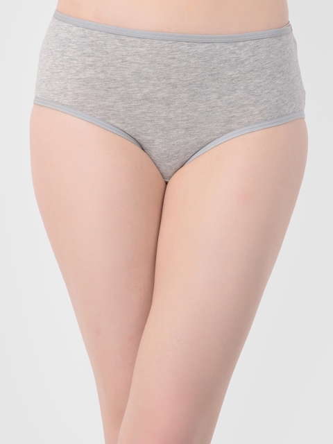 

Clovia Women Grey Melange Solid Hipster Briefs PN3310Q013