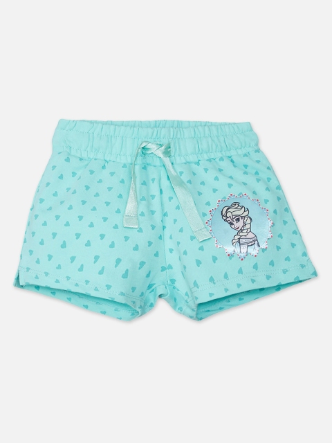

Kids Ville Girls Blue Frozen Printed Cotton Regular Fit Shorts