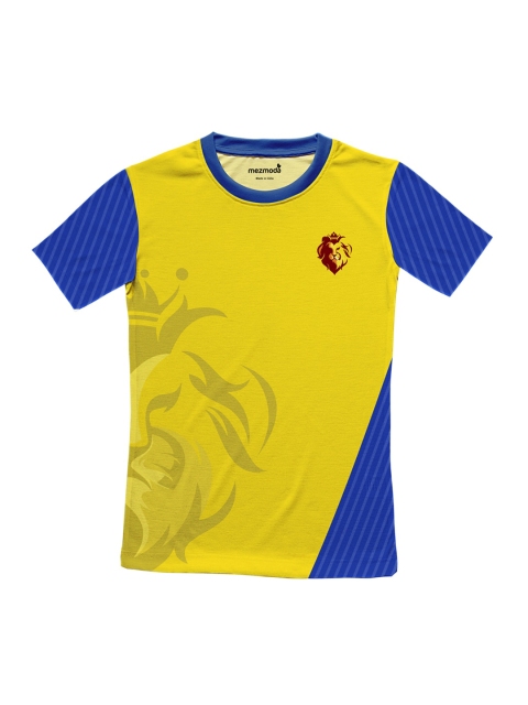 

mezmoda Boys Yellow Printed Round Neck T-shirt
