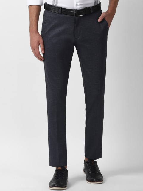 

Louis Philippe Sport Men Navy Blue Slim Fit Solid Formal Trousers