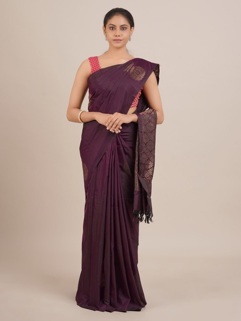 

Pothys Violet Woven Design Art Silk Saree