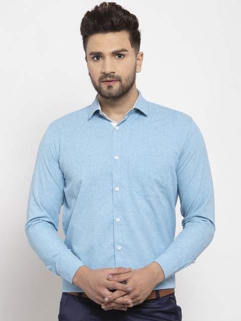 

JAINISH Men Blue Regular Fit Solid Casual Shirt