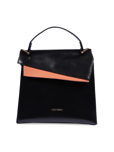 

HEATWAVE Black Solid Handheld Bag