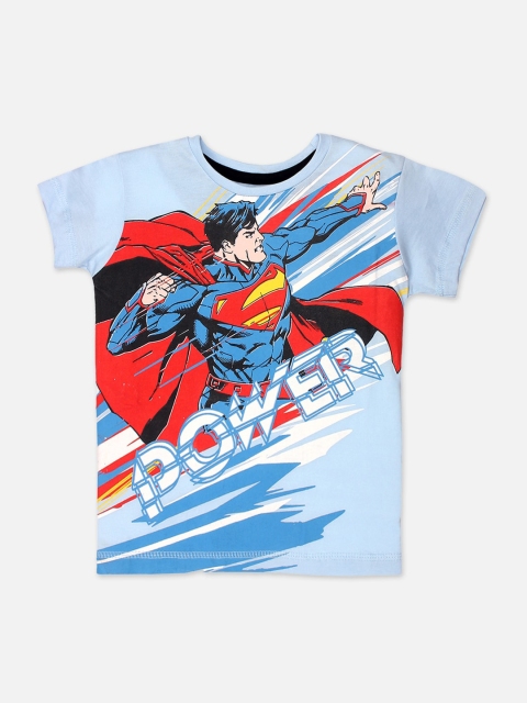 

Kids Ville Boys Blue Printed Round Neck T-shirt