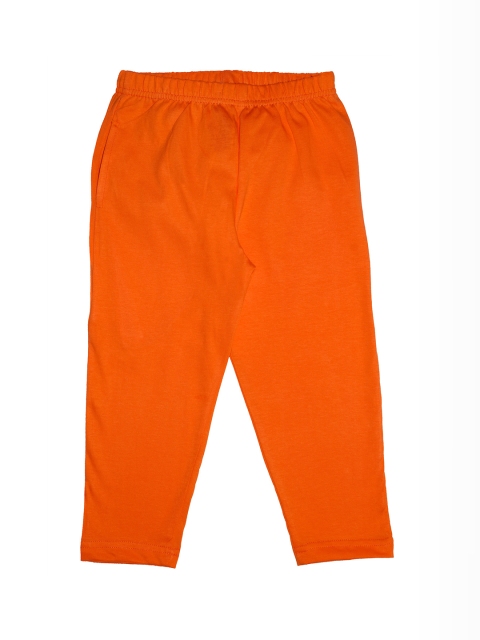 

KiddoPanti Boys Orange Solid Pure Cotton Lounge Pants