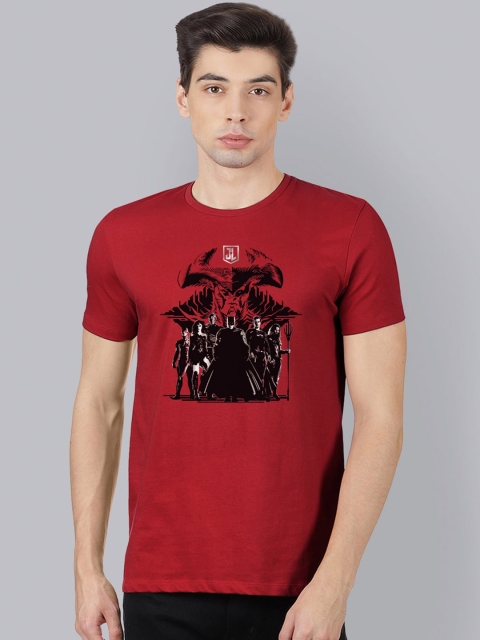 

Free Authority Men Red Justice League Printed Round Neck Cotton Pure Cotton T-shirt