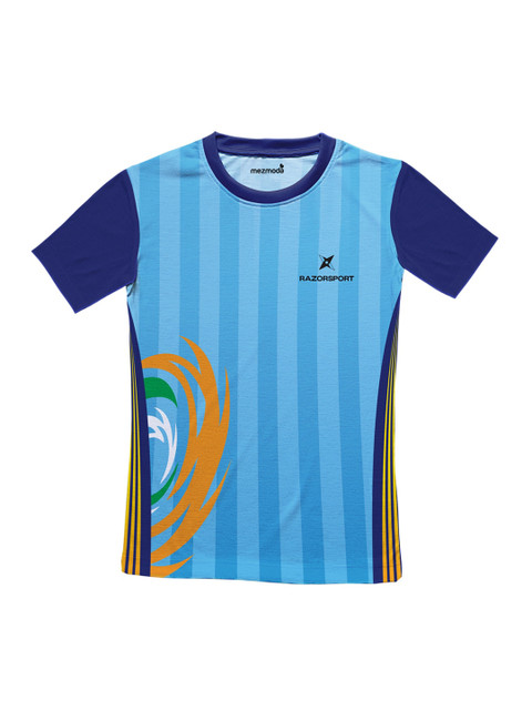 

mezmoda Boys Blue Printed Round Neck T-shirt