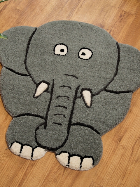 

Bigsmall Unisex Grey Handcrafted Elephant Rug
