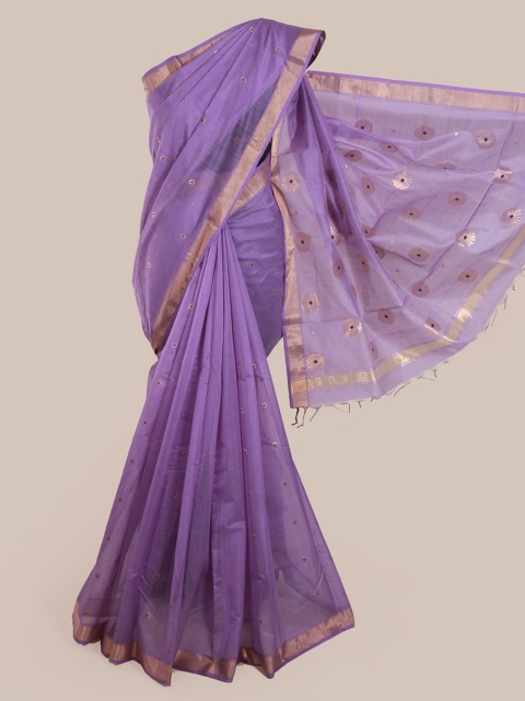 

Pothys Lavender Pure Silk Woven Design Kanjeevaram Saree