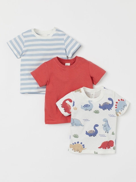 

H&M Boys Multicoloured 3-Pack Cotton Jersey T-shirts, Multi